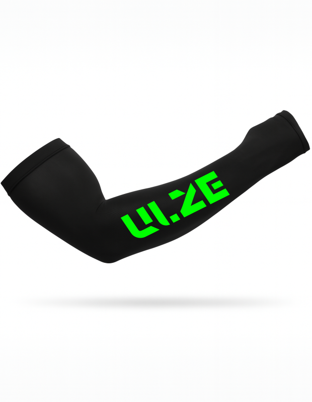 Manguito Liso UV50+ Preto e Verde