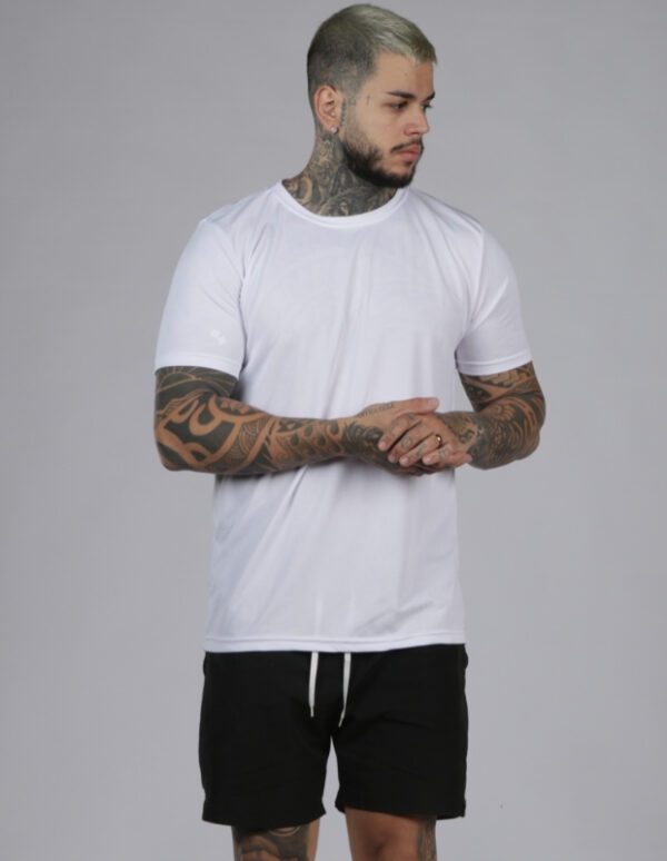 Camiseta Manga Curta Proteção UV50+ Branco