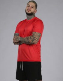 Camiseta Manga Curta Proteção UV50+ Vermelho