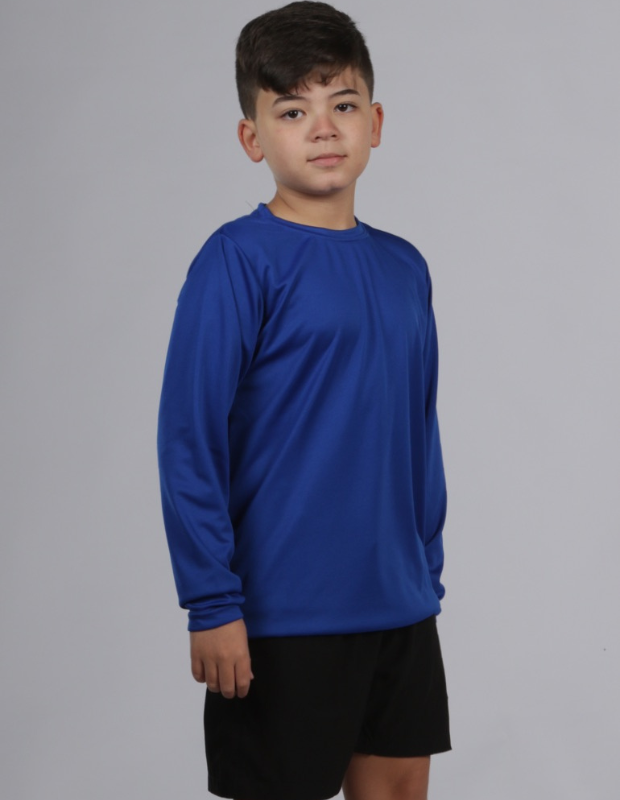 Camiseta Manga Longa Infantil Proteção UV50+ Royal